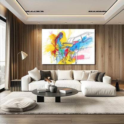 Boho Pianist Wall Art