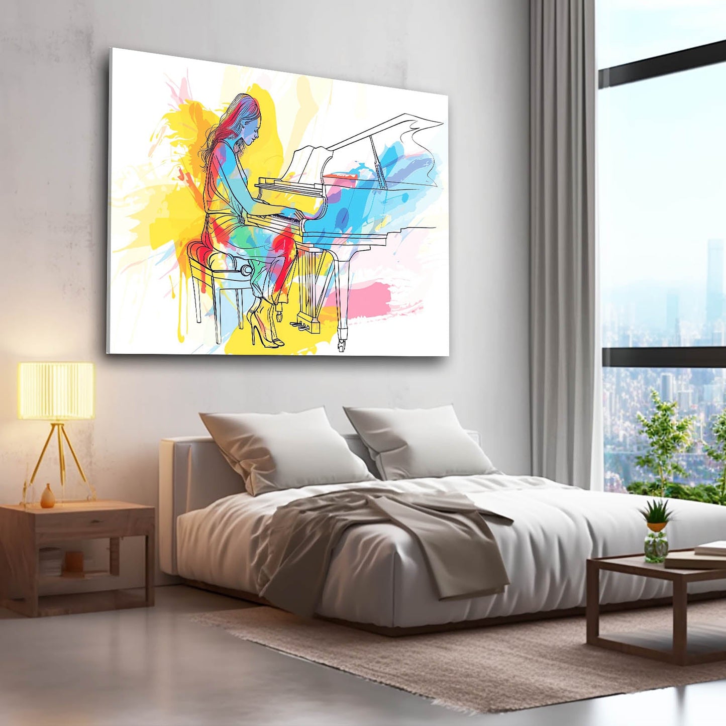 Boho Pianist Wall Art