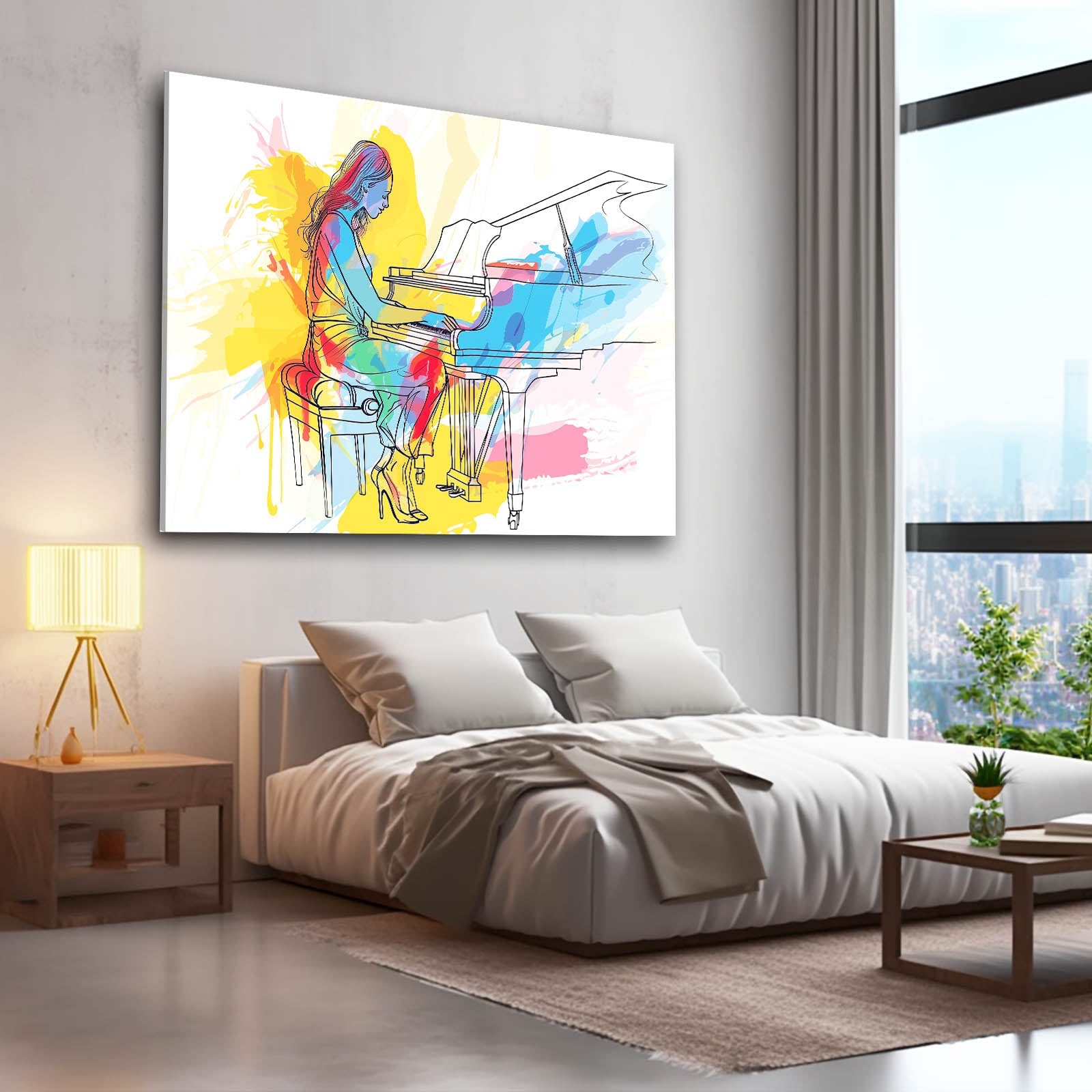 Boho Pianist Wall Art