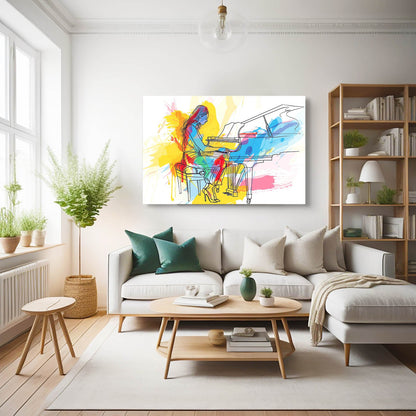 Boho Pianist Wall Art