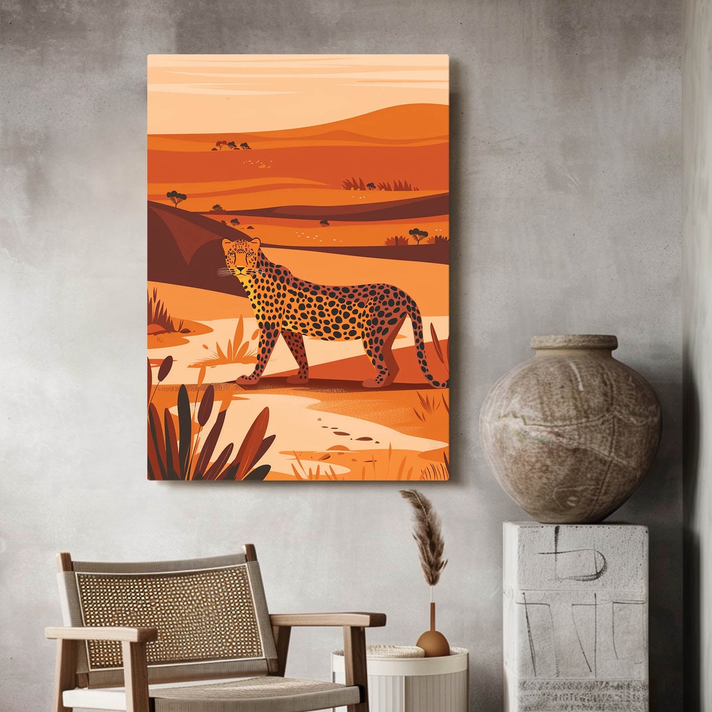 Boho Safari Leopard Art