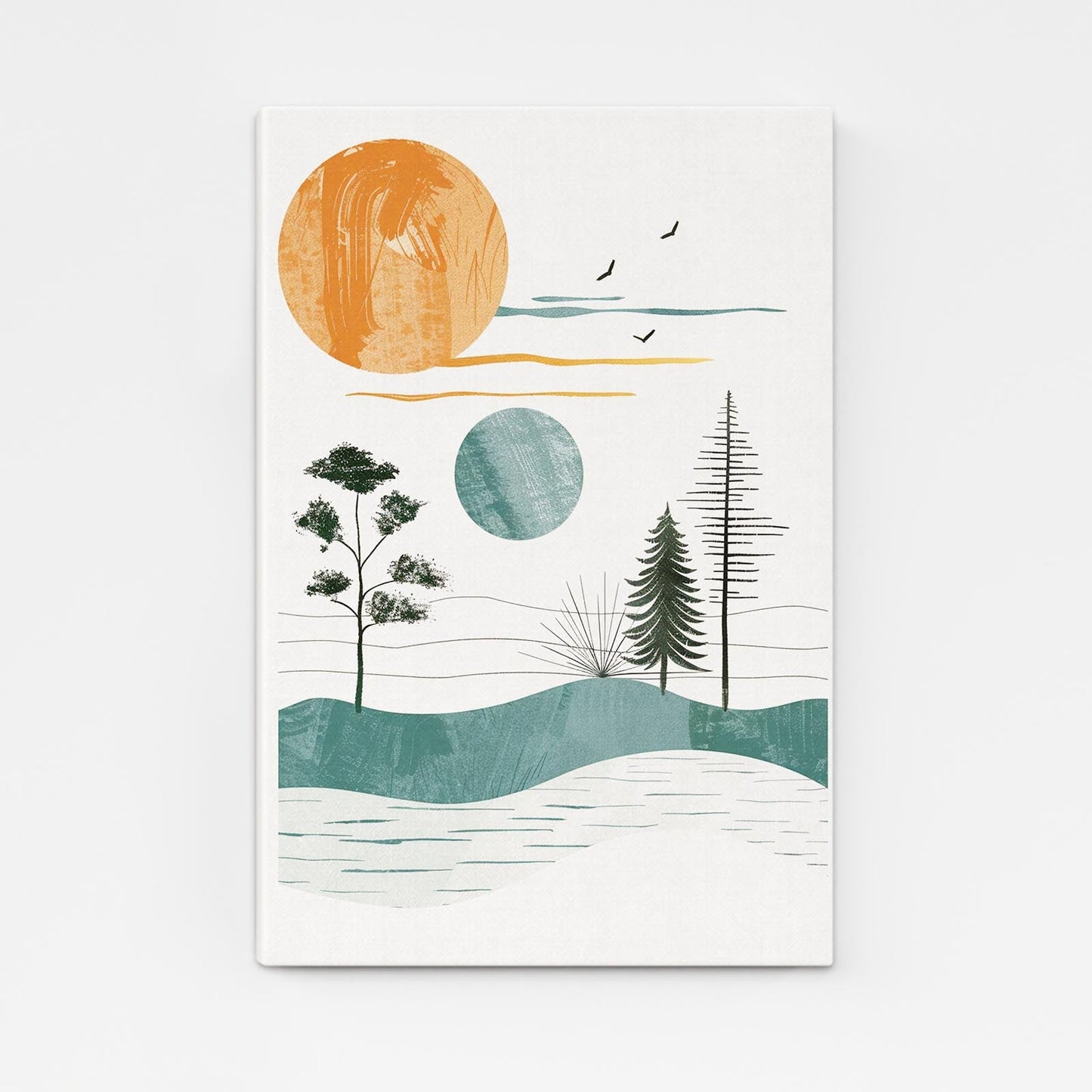 Boho Sun And Moon Wall Art