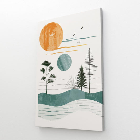 Boho Sun And Moon Wall Art