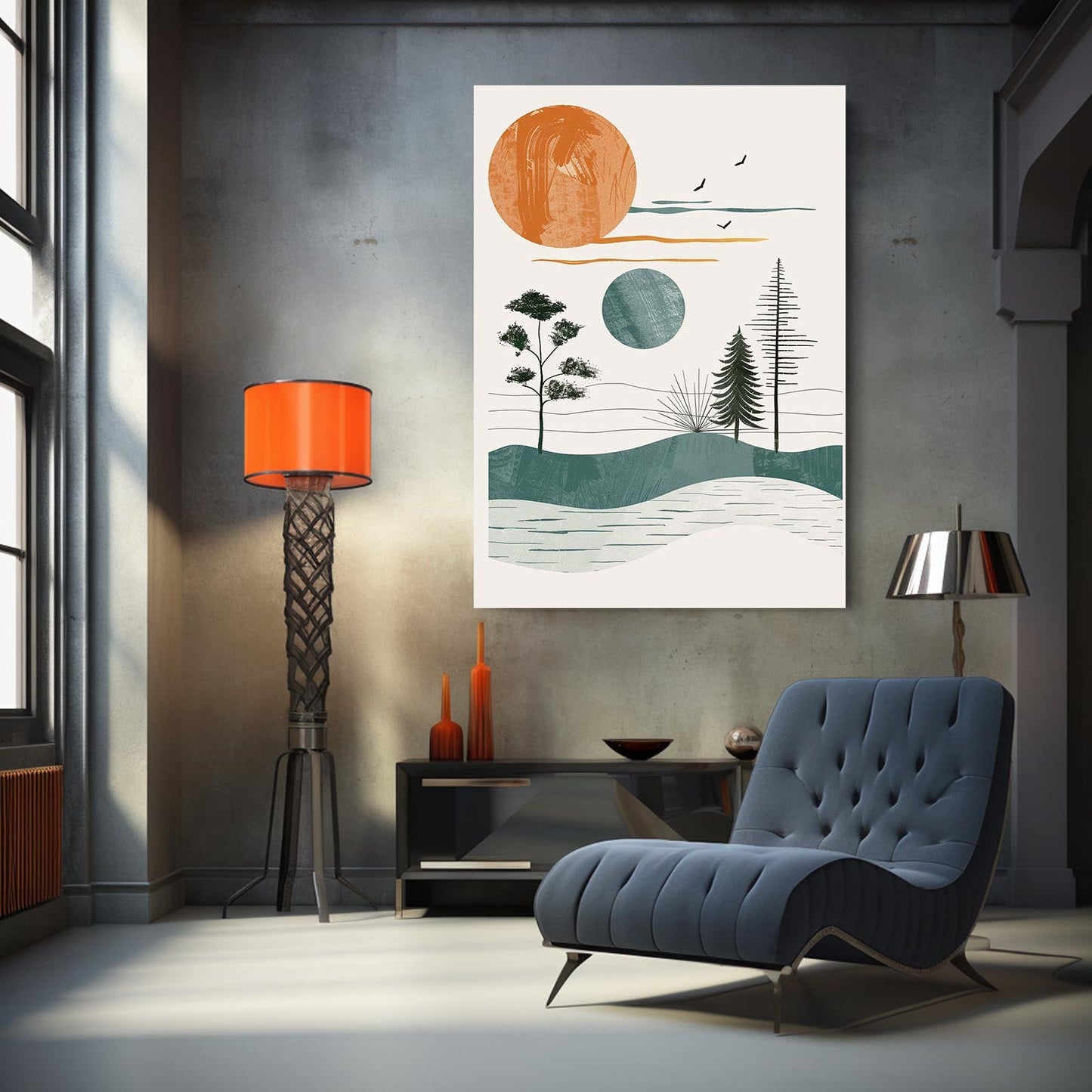 Boho Sun And Moon Wall Art