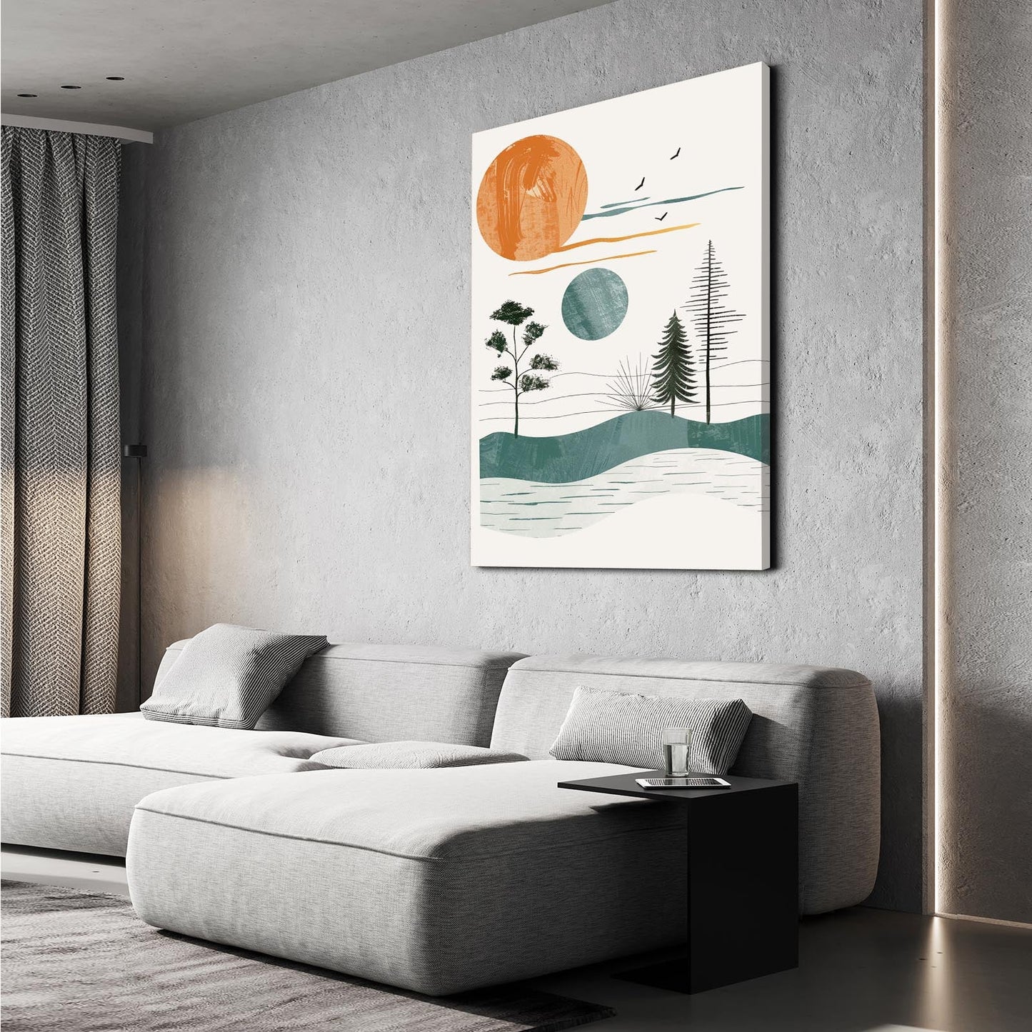 Boho Sun And Moon Wall Art
