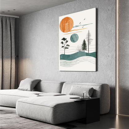Boho Sun And Moon Wall Art