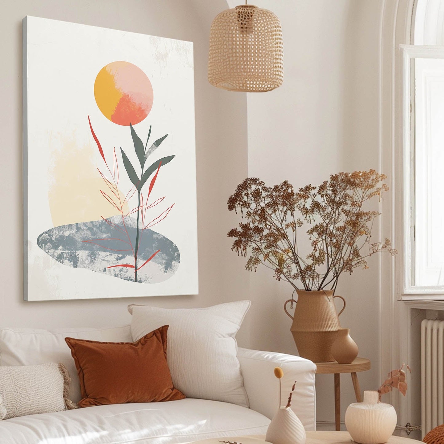 Boho Sun & Leaf Art