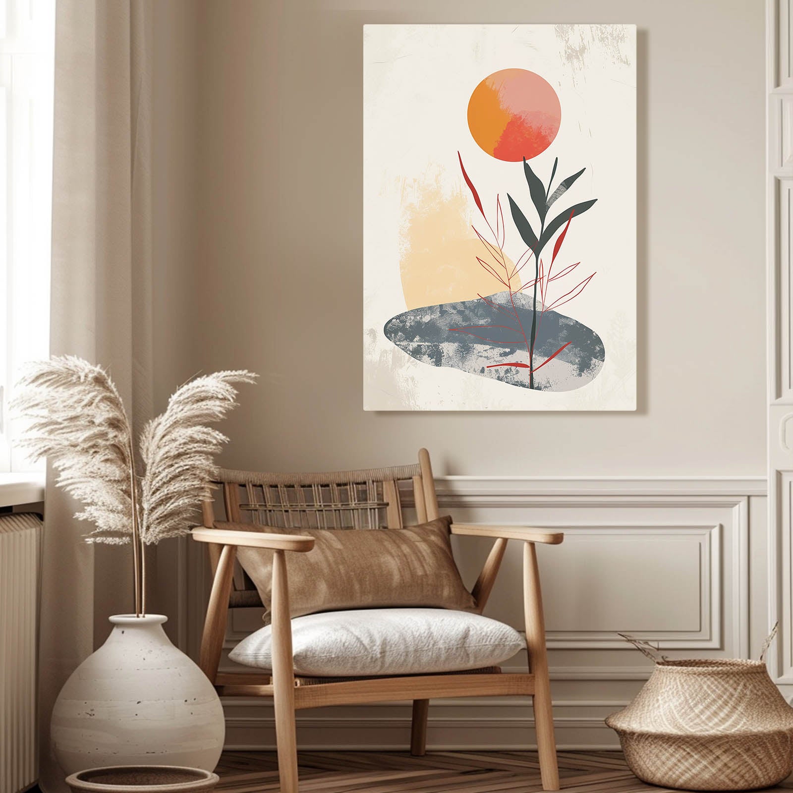 Boho Sun & Leaf Art