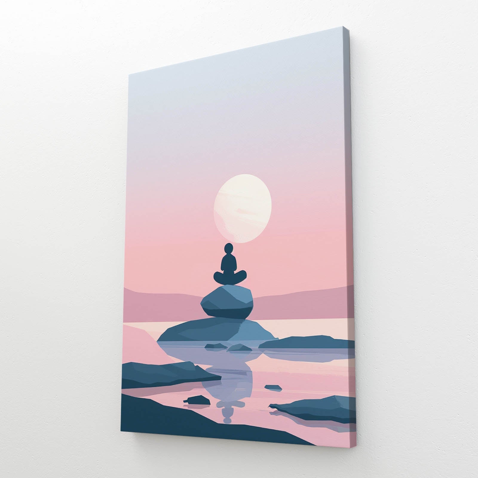 Boho Sunset Meditation Art