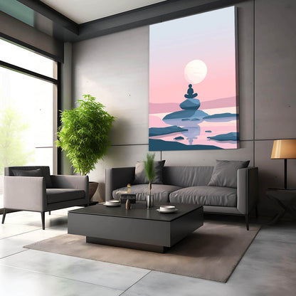Boho Sunset Meditation Art