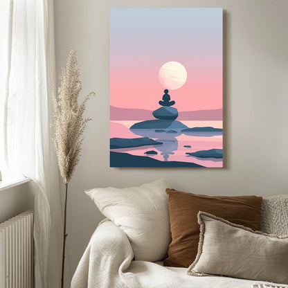 Boho Sunset Meditation Art