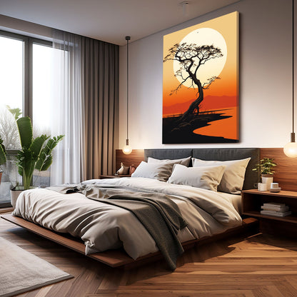 Boho Sunset Tree Art