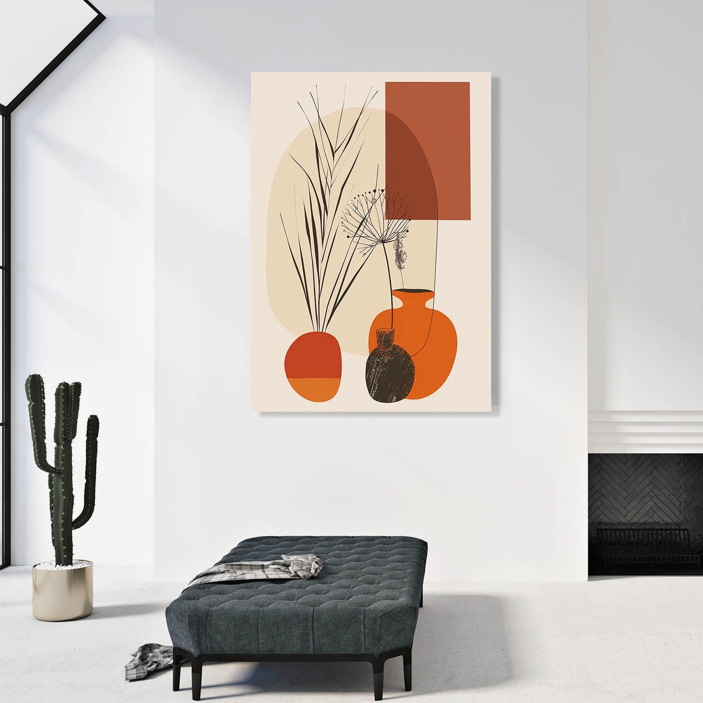 Boho Terracotta Botanical Art