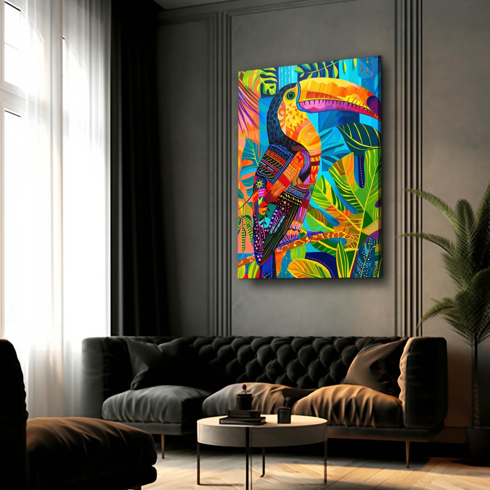 Boho Tropical Toucan Wall Art