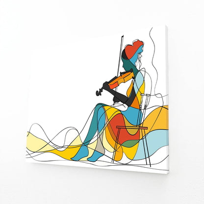 Boho Violinist Wall Art