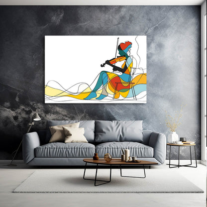 Boho Violinist Wall Art