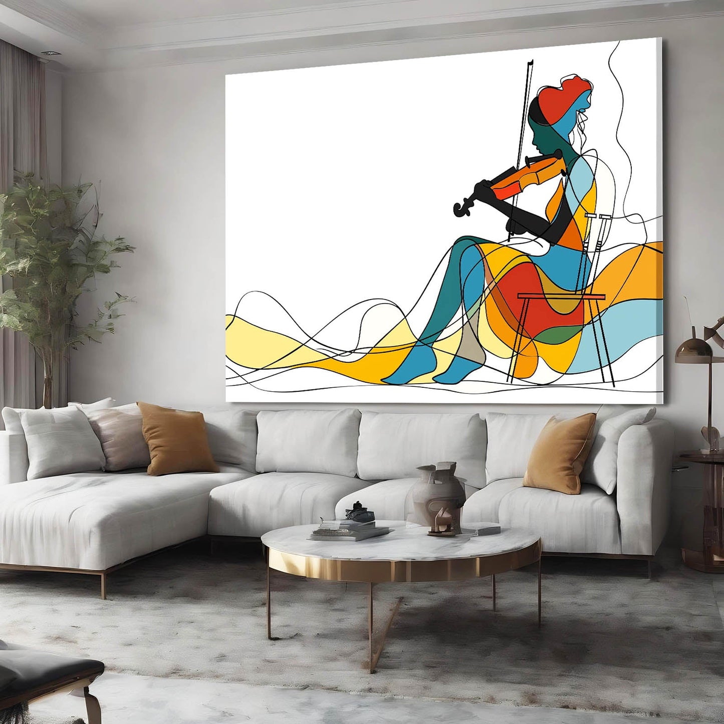 Boho Violinist Wall Art