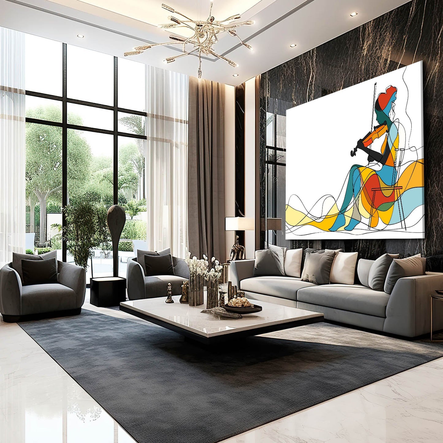 Boho Violinist Wall Art
