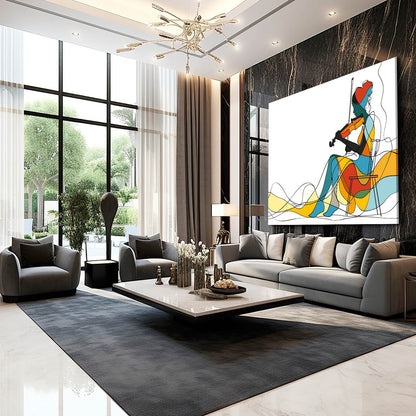 Boho Violinist Wall Art