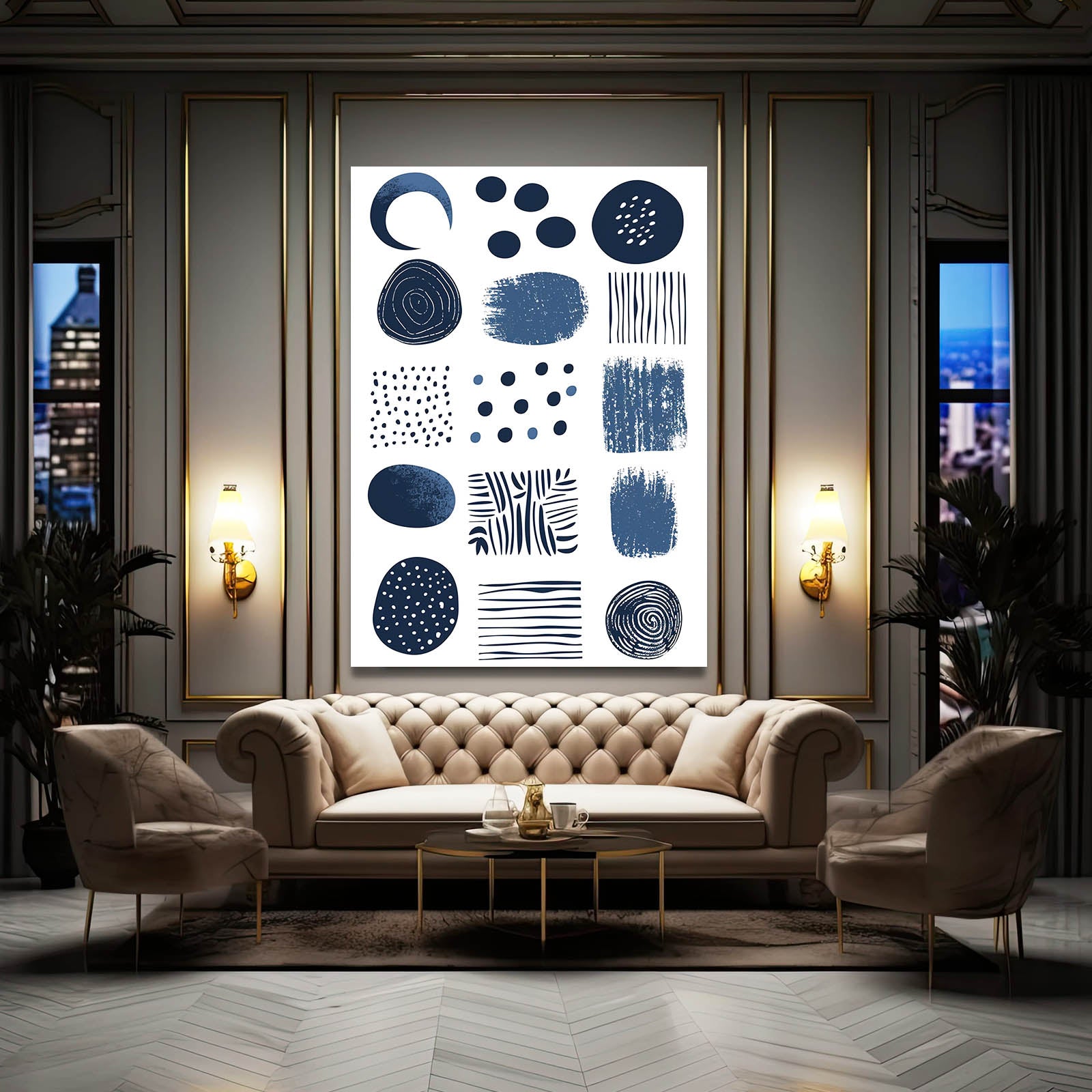 Boho Wall Art Blue