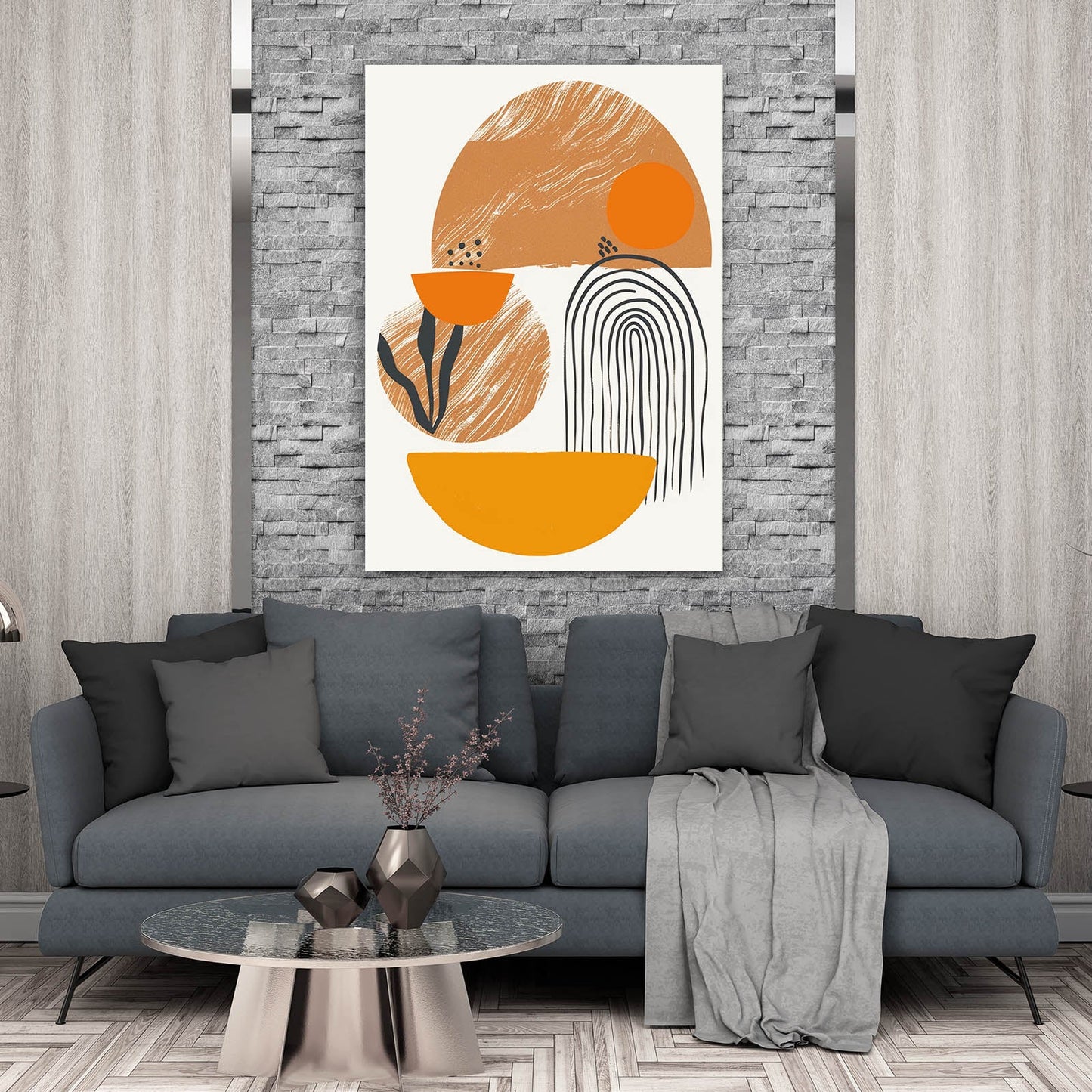 Boho Warm Abstract Poster