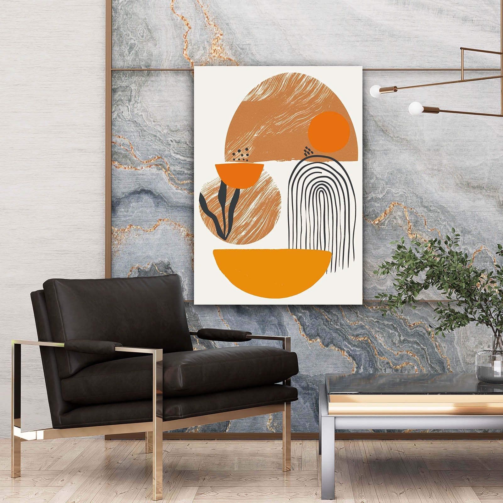 Boho Warm Abstract Poster
