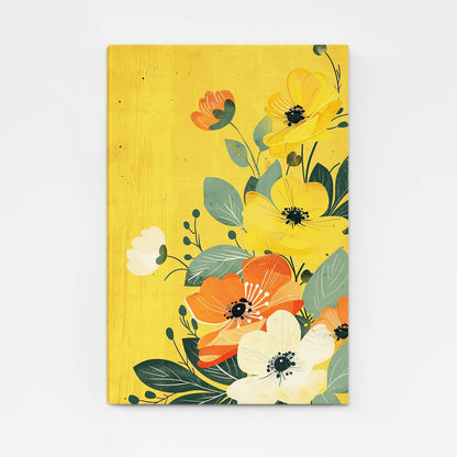 Boho Yellow Floral Art