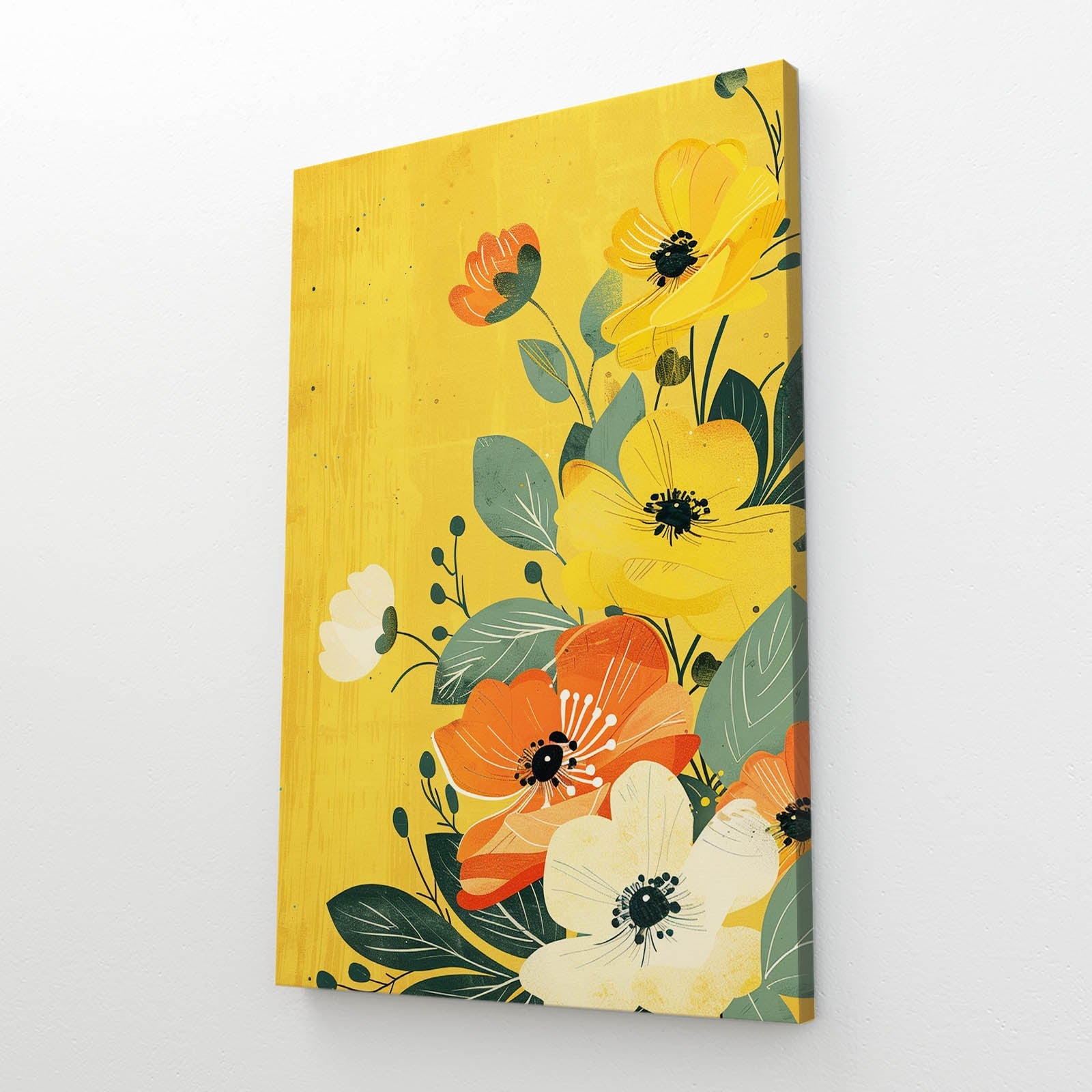 Boho Yellow Floral Art