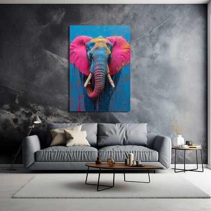 Bold Color Elephant Art