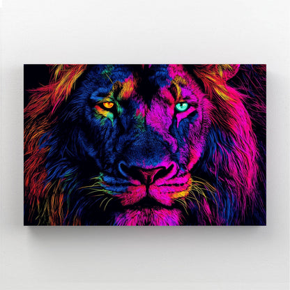 Bold Colorful Lion Art