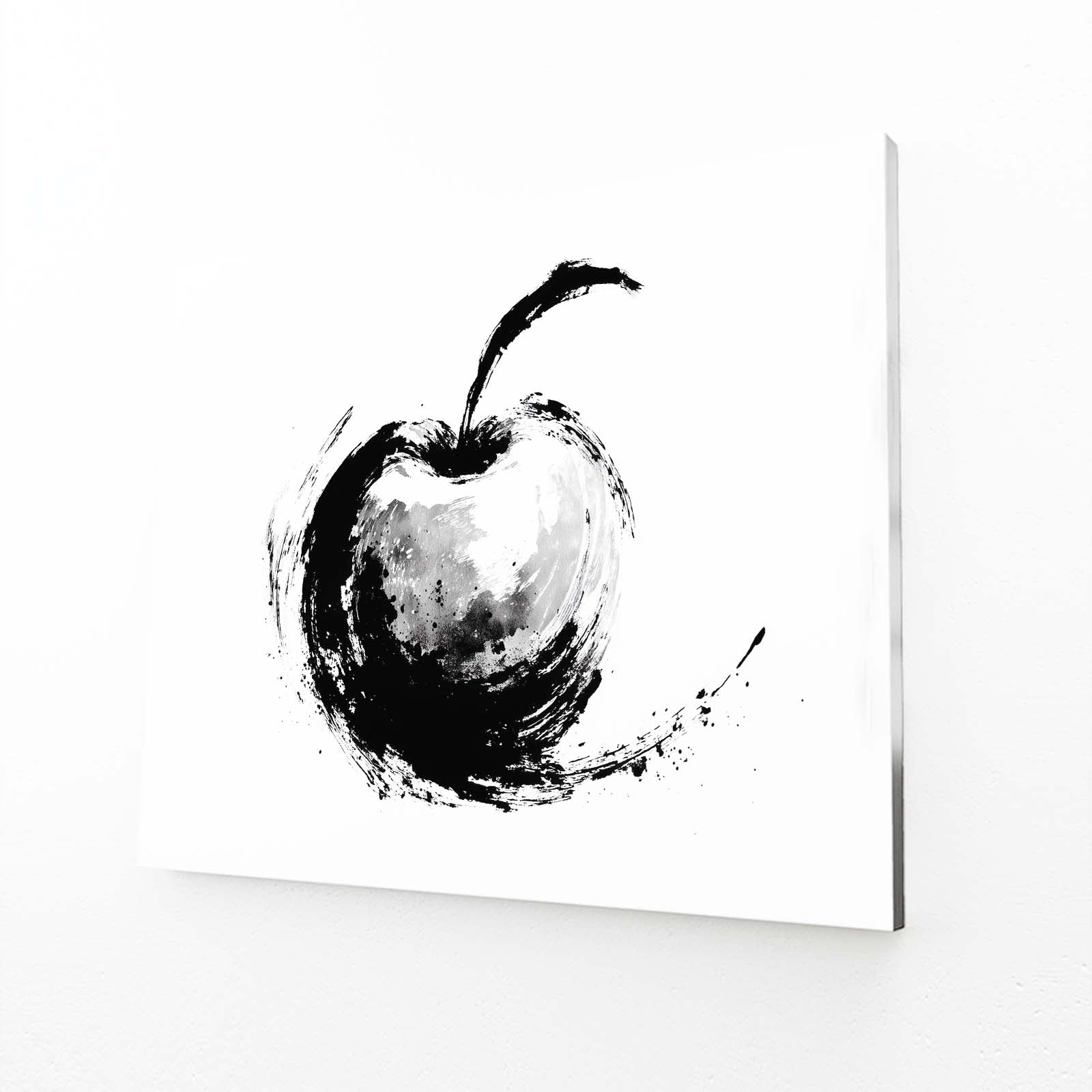 Bold Ink Splash Apple Wall Decor – bold ink splash apple canvas print