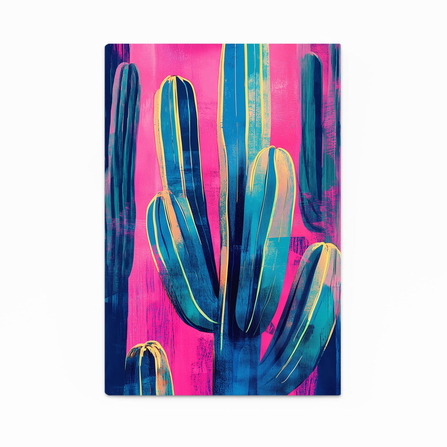 Bold Pink Teal Cactus Prints – bold pink teal cactus canvas print