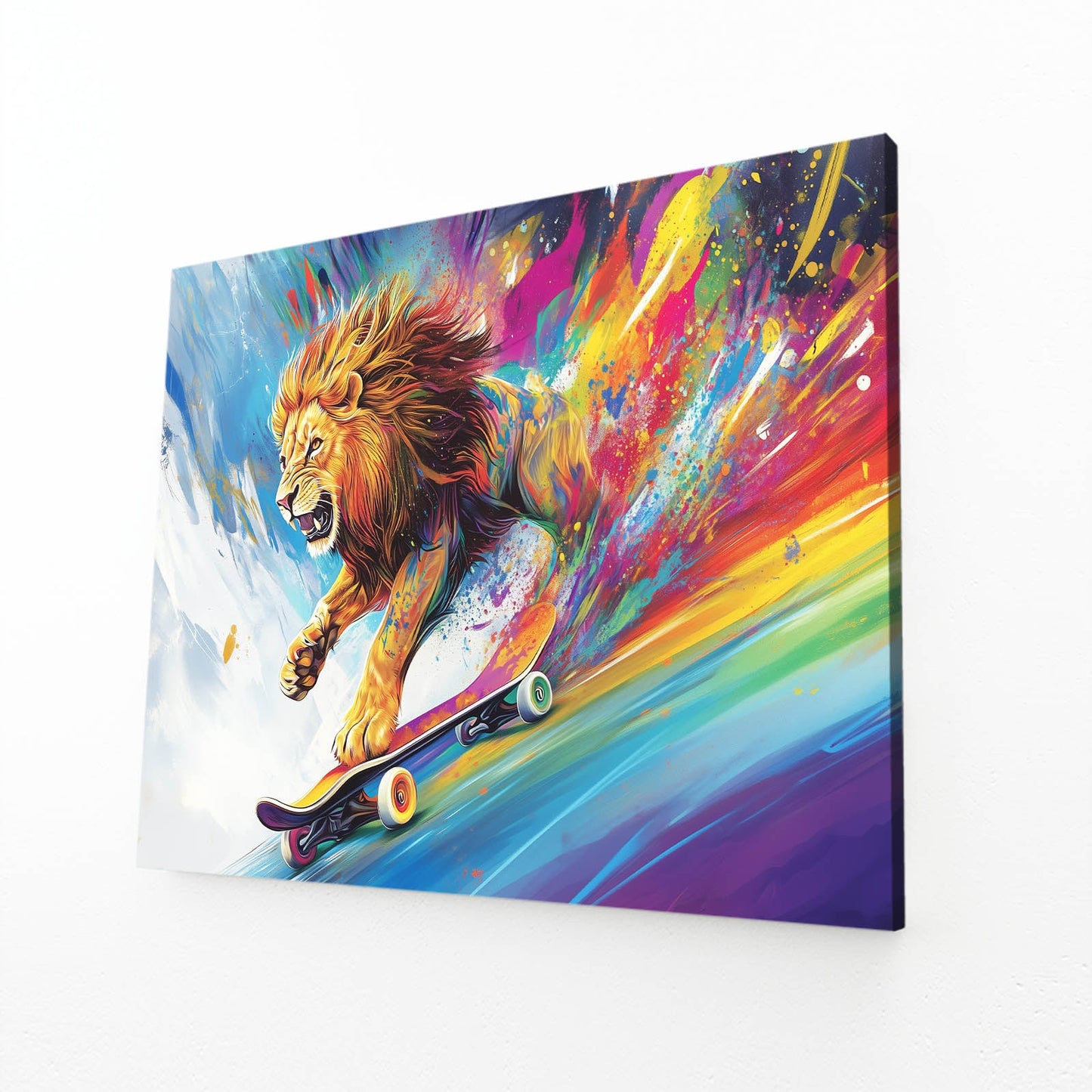 Bold Skater Lion Wall Art
