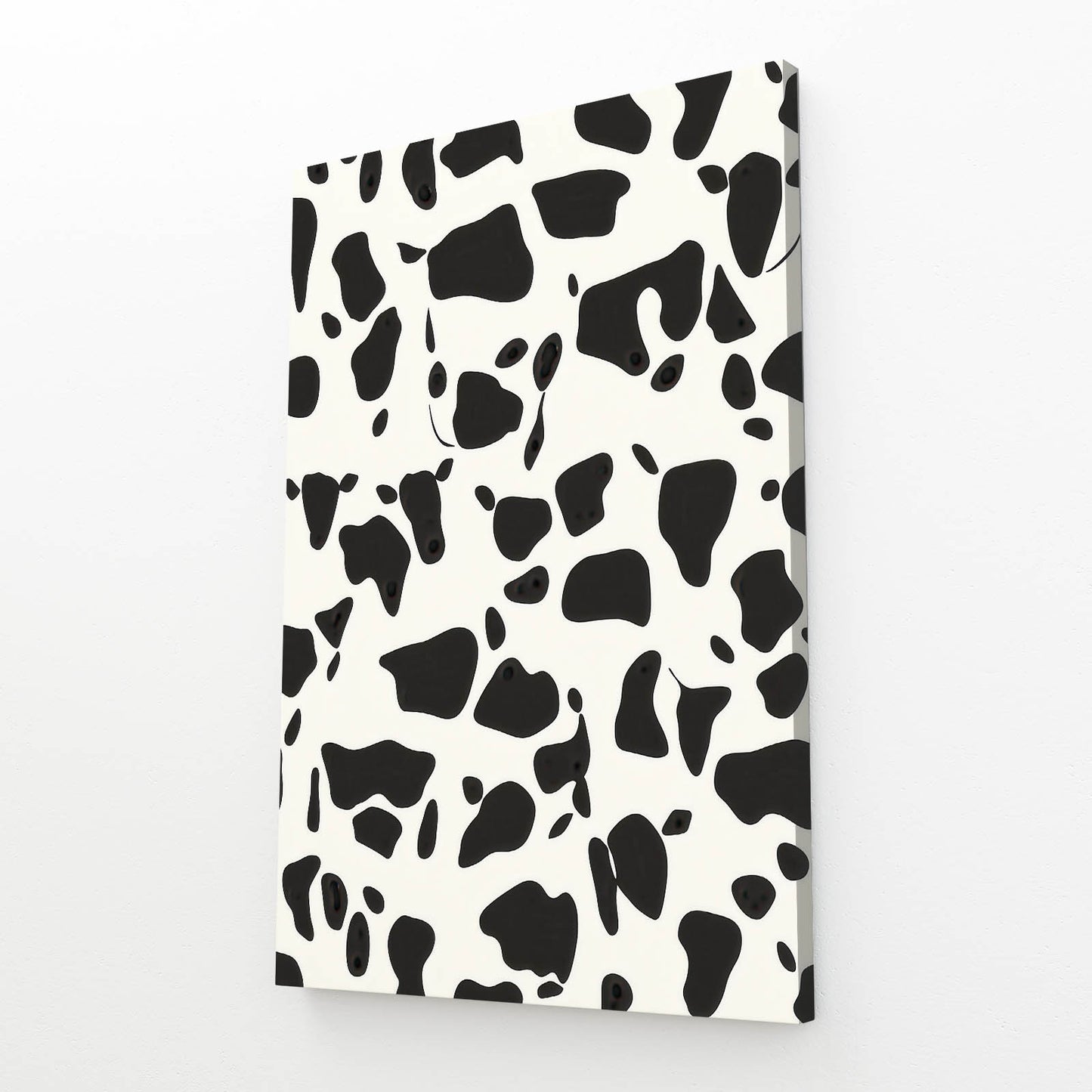 Bold Spotted Pattern Cool Wall Art — contemporary canvas print, angled canvas view on white background