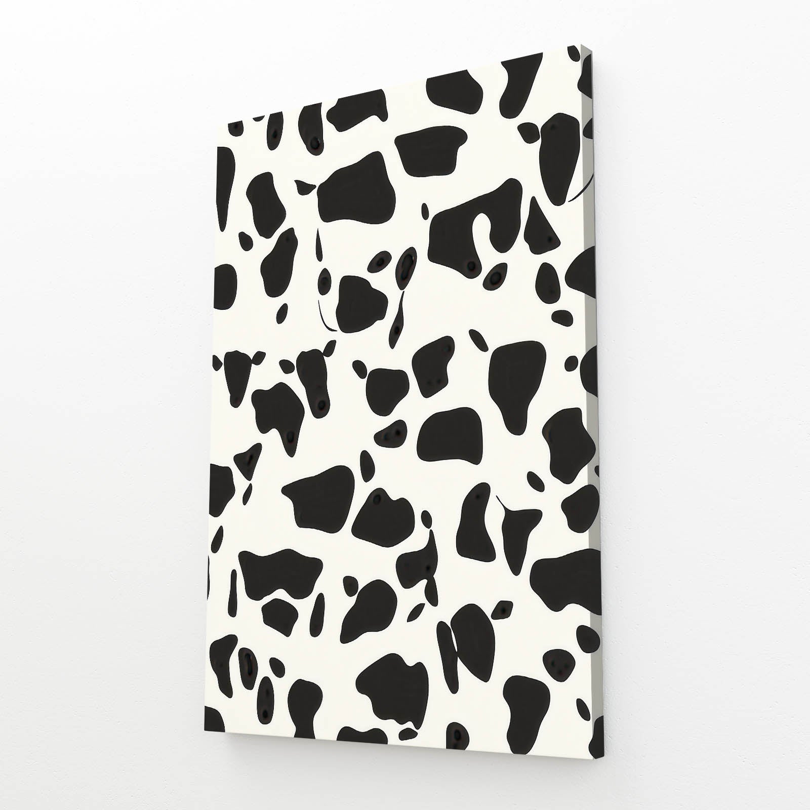 Bold Spotted Pattern Cool Wall Art — contemporary canvas print, angled canvas view on white background