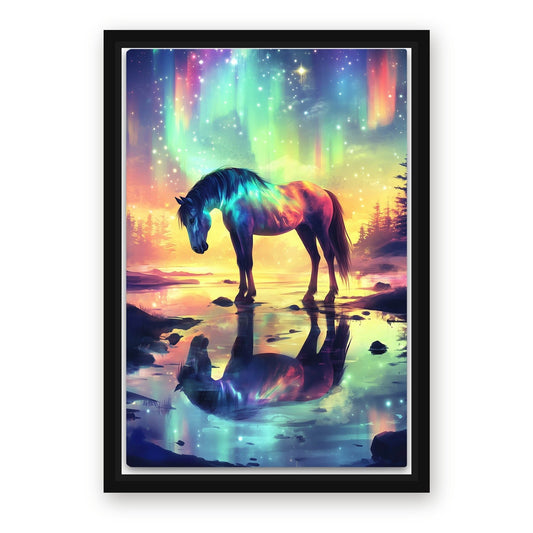 Boreal Horse Wall Art – with Premium Black wood frame