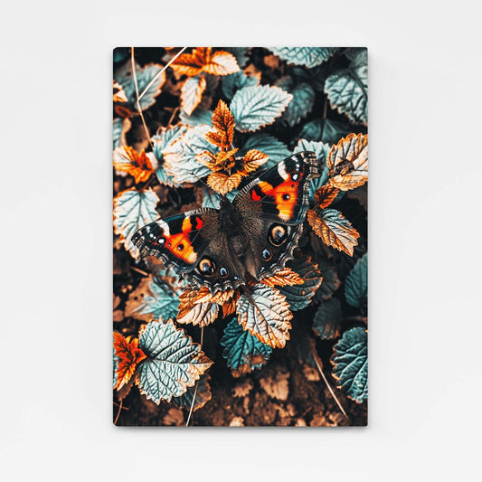 Botanical Contrast Butterfly Wall Art