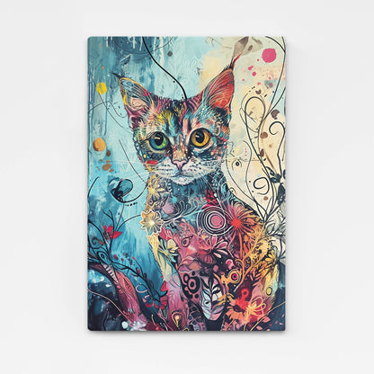 Botanical Fantasy Cat Art