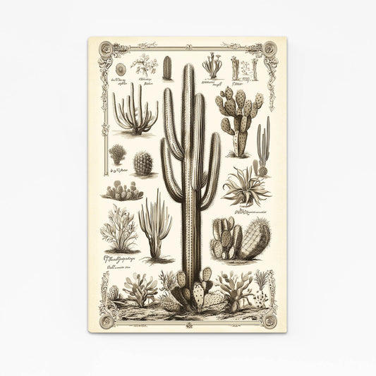 Botanical Plate Study Cactus Canvas – botanical plate study cactus canvas print