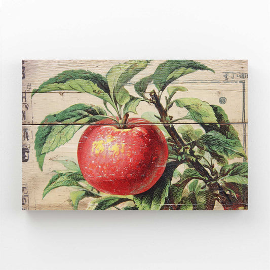 Botanical Wood Panel Apple Prints – botanical wood panel apple canvas print