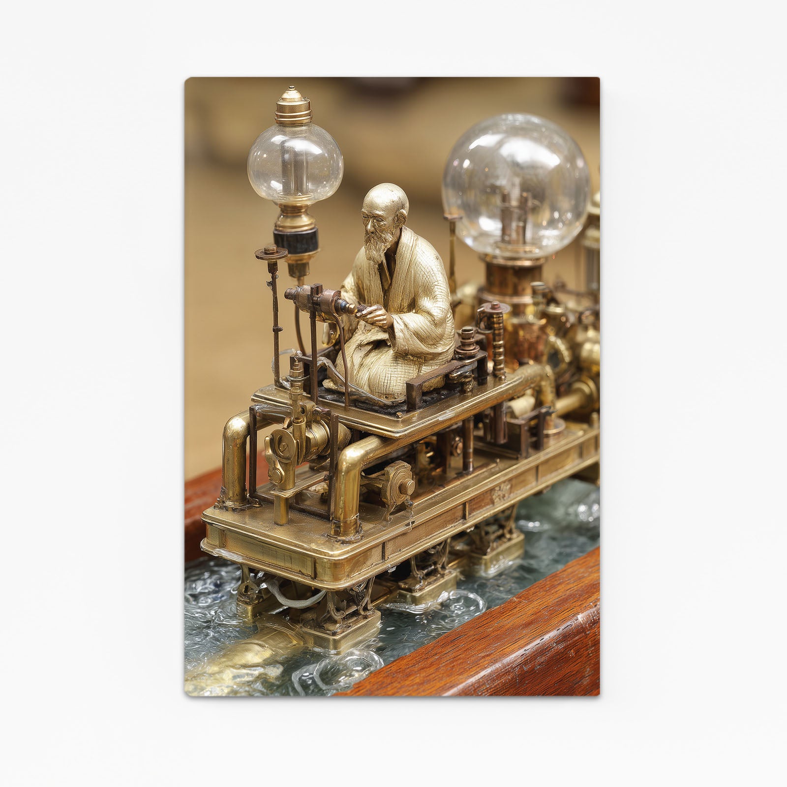 Brass Bulb Locomotive Steampunk Canvas Art – brass bulb locomotive steampunk canvas print