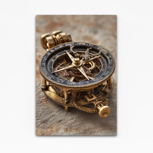 Brass Gear Compass Steampunk Prints – brass gear compass steampunk canvas print