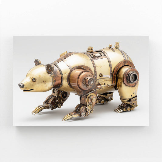 Brass Mechanical Bear Steampunk Canvas Art – brass mechanical bear steampunk canvas print