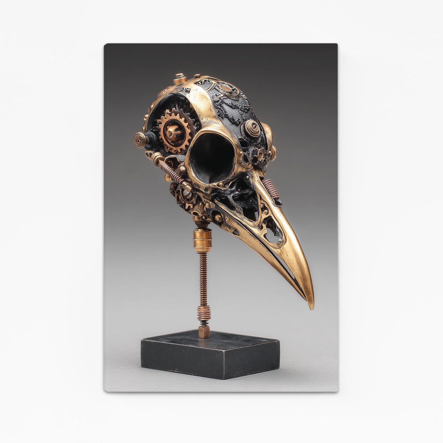 Brass Raven Skull Steampunk Canvas – brass raven skull steampunk canvas print