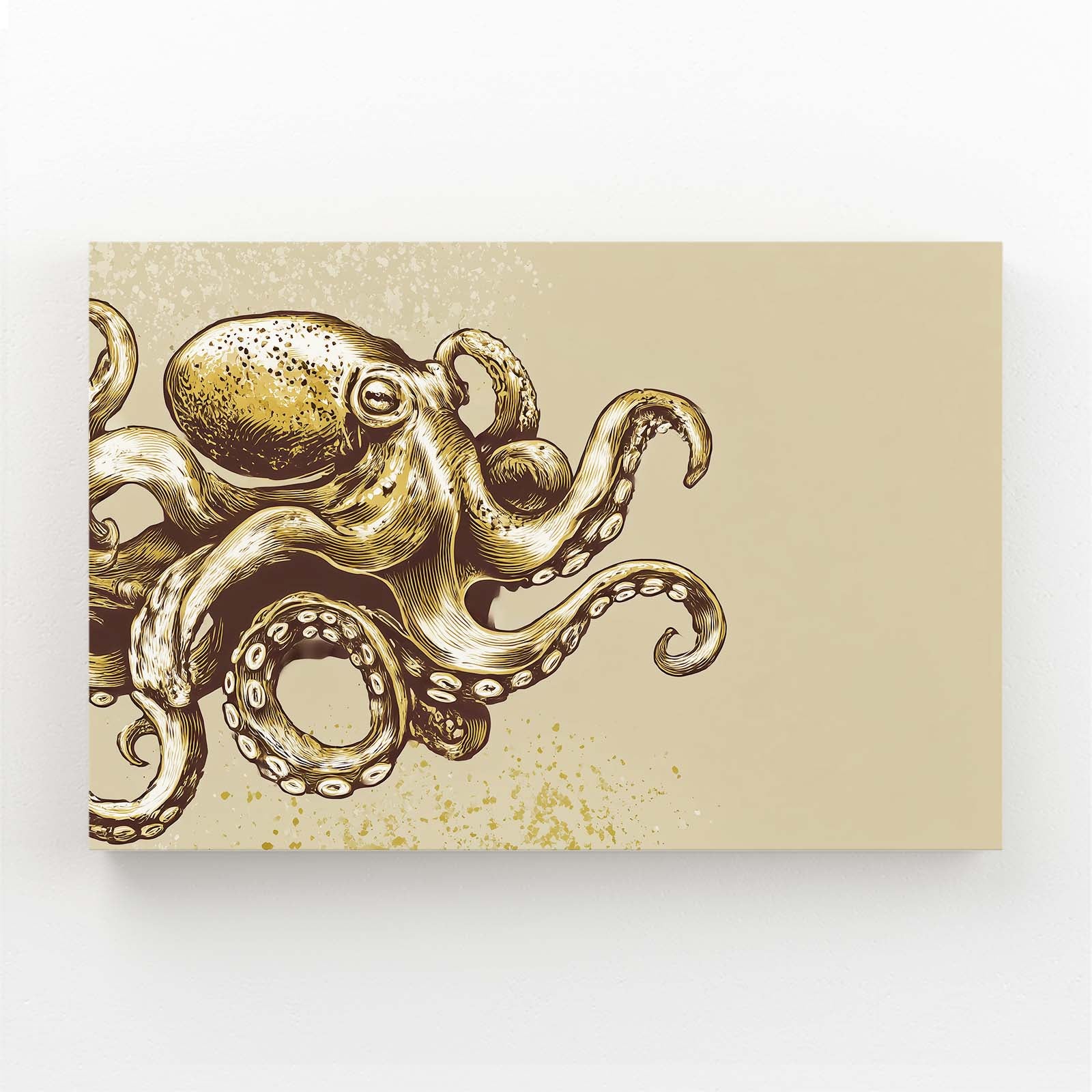 Brass Relief Octopus Prints – brass relief octopus canvas print