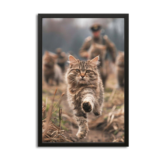 Brave Cat Wall Art – canvas print on white background