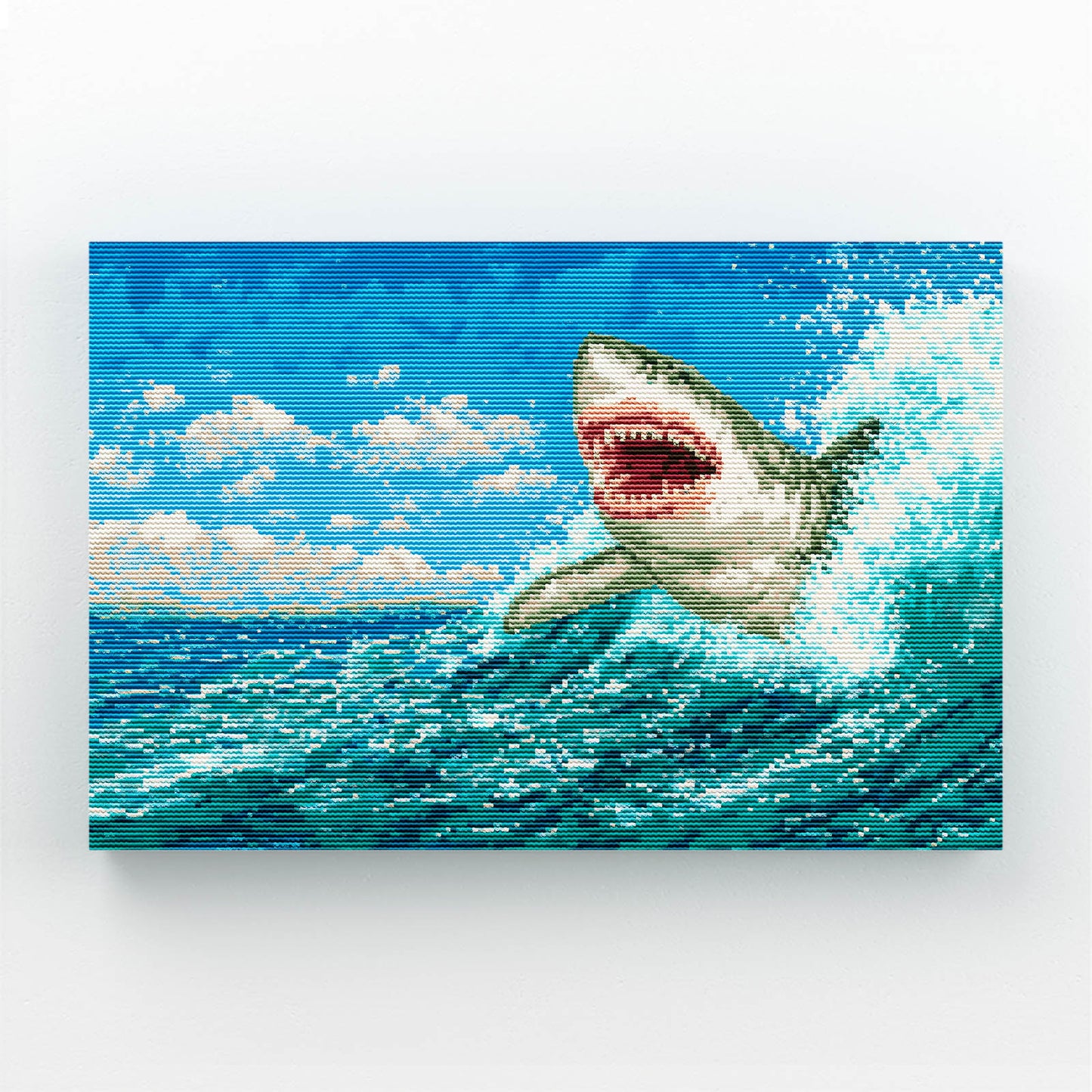Breaching Wave Shark Art – breaching wave shark canvas print