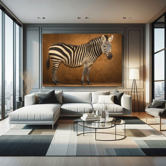 Brown Zebra Prints – styled in a furnished interior