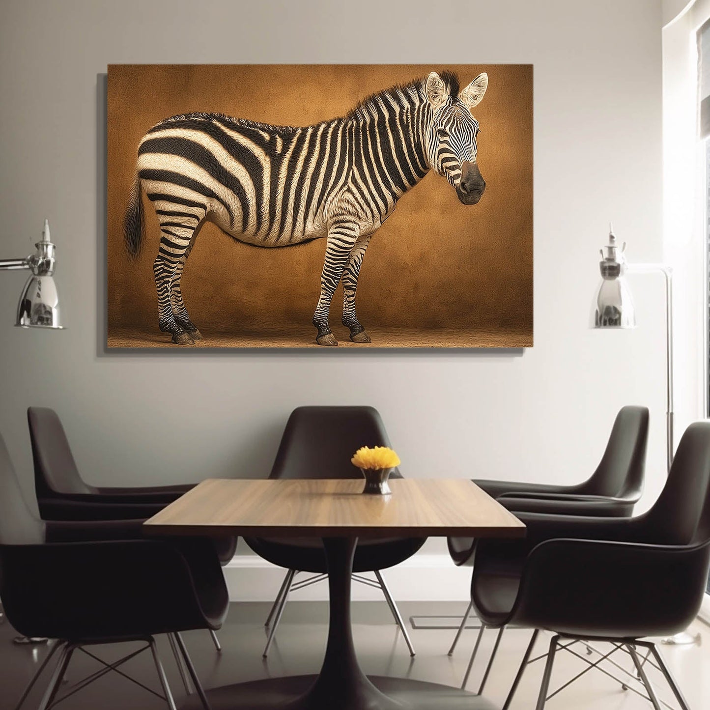 Brown Zebra Prints – styled in a furnished interior
