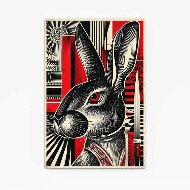Bunne Rabbit Canvas Art – angled canvas view on white background